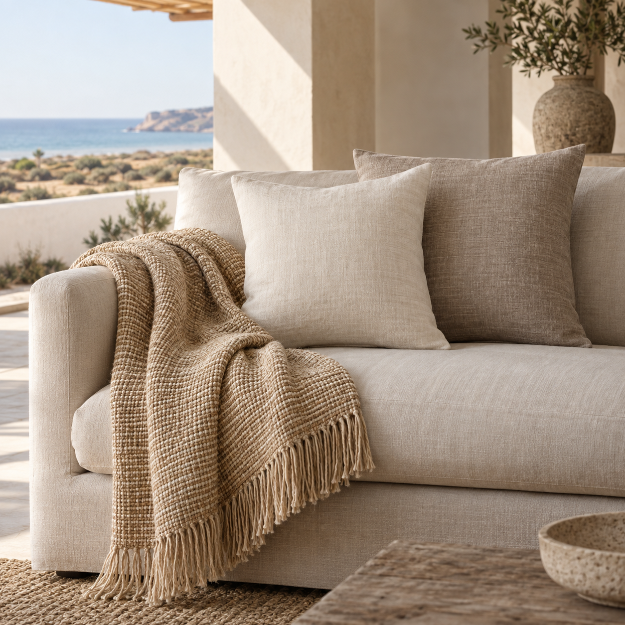 Set Comporta — Manta · duas almofadas